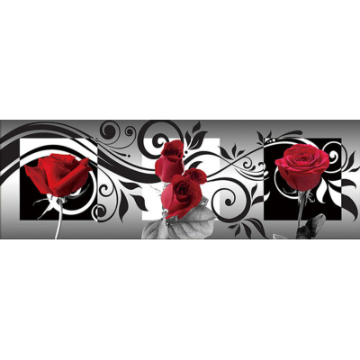 Diamantové malování - Ružičky na černobile - č. 614...