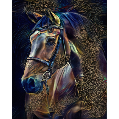 Diamantové malování - Malovaný kůň - č. 649 40x50 cm