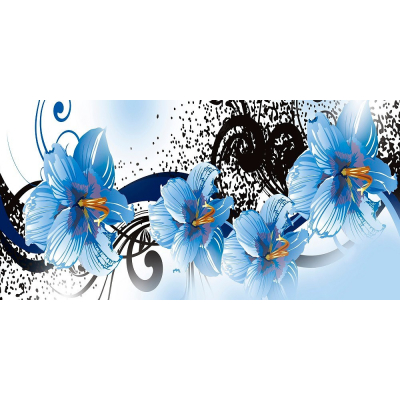 Diamantové malování - Malované květy - č. 692 120x60 cm