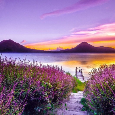 Diamantové malování - Cesta do jezera - č. 710 40x40 cm