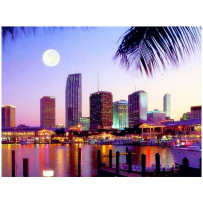 Diamantové malování -Noční mrakodrapy č.732