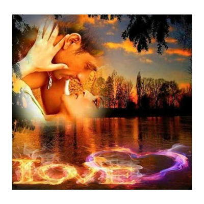 Diamantové malování - Zamilovaní v západu slunce - č. 779...