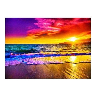 Diamantové malování - Západ slunce nad pláží - č. 857...