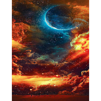 Diamantové malování - Ohnivý vesmír - č. 862 65x85 cm