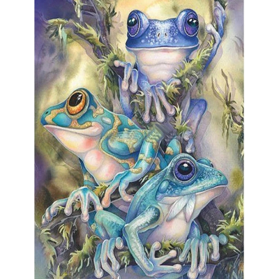 Diamantové malování - Žáby - č. 909 55x75 cm