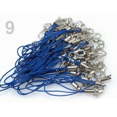 Šňůrka na mobil s karabinkou tmavě modrá č. 40