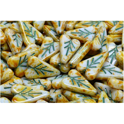 Lístek ve tvaru srdce č.3506 (16x11mm)