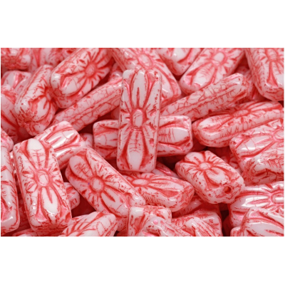 Obdélníkové květinové korálky 3620 (20x8 mm)