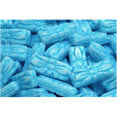 Obdélníkové květinové korálky 3622 (20x8 mm)