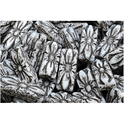 Obdélníkové květinové korálky 3624 (20x8 mm)