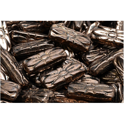 Obdélníkové květinové korálky 3635 (20x8 mm)