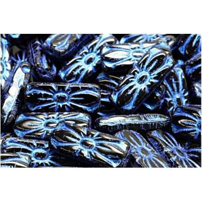 Obdélníkové květinové korálky 3637 (20x8 mm)