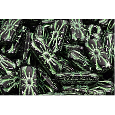 Obdélníkové květinové korálky 3638 (20x8 mm)