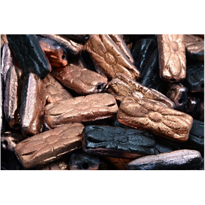 Obdélníkové květinové korálky 3646 (20x8 mm)