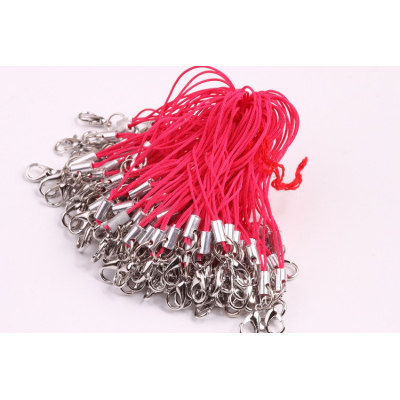 Šňůrka na mobil karabinkou tm růžová č.34