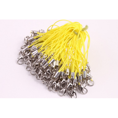 Šňůrka na mobil s karabinkou žlutá č. 30