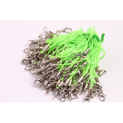 Šňůrka na mobil s karabinkou zelená č. 43