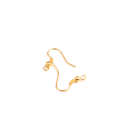 Afroháčky s kuličkou zlaté 10 ks