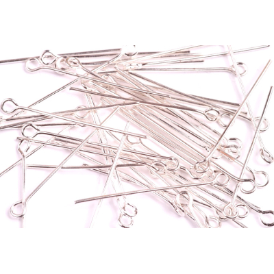 Ketlovací jehla 40mm stříbrná