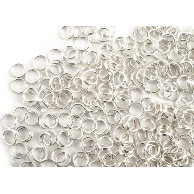 Protikroužek dvojitý stříbrný 6 mm