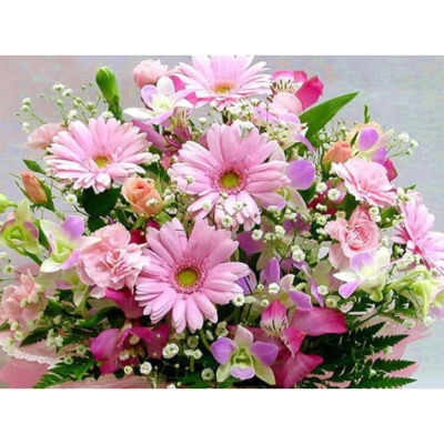 Diamantové malování - Kytice gerber č. 924