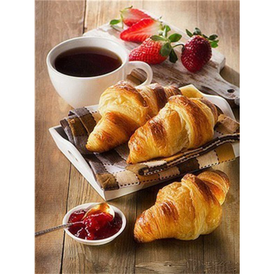 Diamantové malování - Croissantová snídaně č. 925