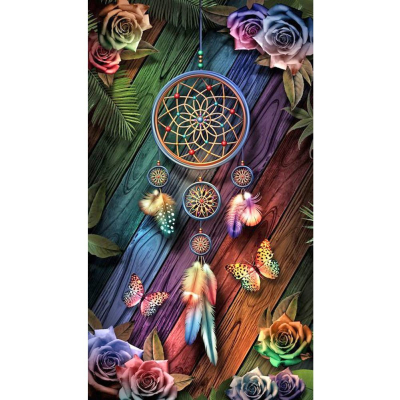 Diamantové malování - Barevný lapač snů č. 950