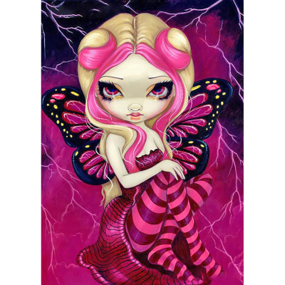 Diamantové malování - Růžová víla č. 985