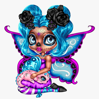 Diamantové malování - Motýlí strašidelná víla č. 986