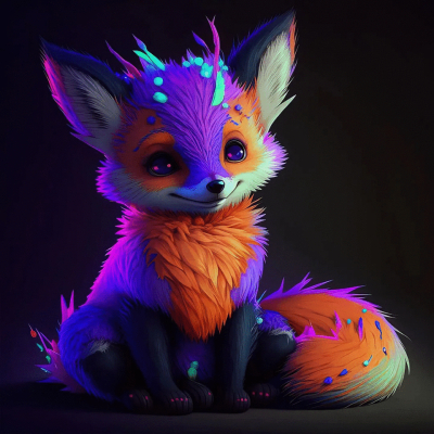 Diamantové malování AB - Barevná liška č. 1005