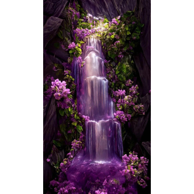 Diamantové malování - Květinový vodopád č. 1019