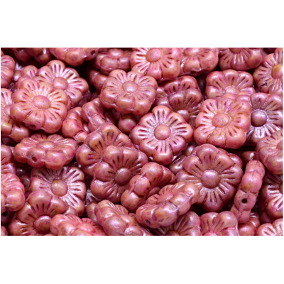 Korálky čtvercové kytičky 3147 (11x11mm)