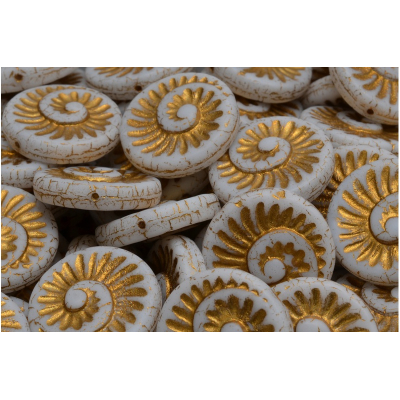 Korálky Fossil Shell č. 3796 (18x18mm)