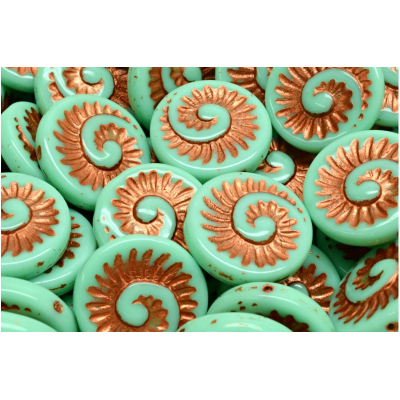 Korálky Fossil Shell č. 3807 (18x18mm)