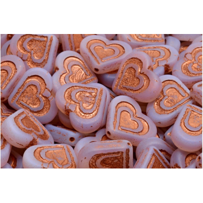 Korálky srdce v srdci č.2658 (14x16mm)