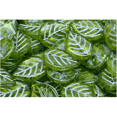 Korálky lístek č.2762 (18x13mm)