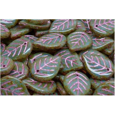 Korálky lístek č.1474 (18x13mm)