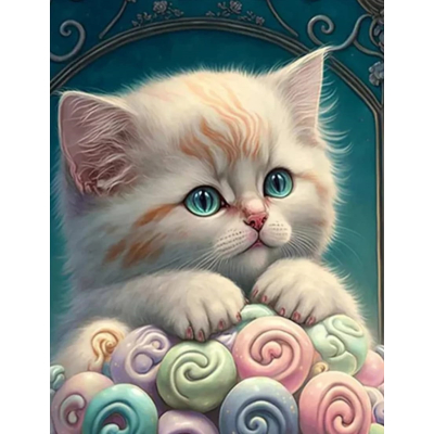 Diamantové malování - Roztomilé koťátko č. 1055
