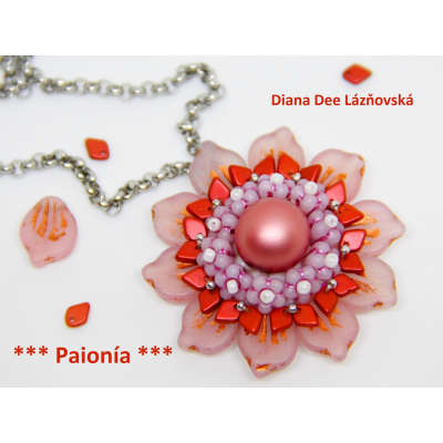 Náhrdelník Paionía č.1882 - stavebnice