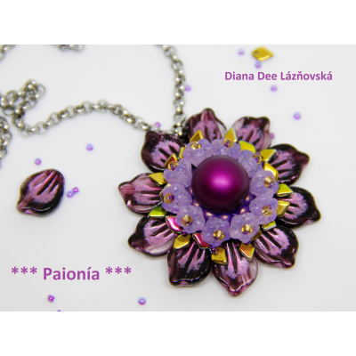 Náhrdelník Paionía č.1879 - stavebnice