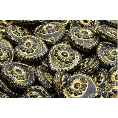 Korálky Srdíčka s růží č.2854 (17x17mm)