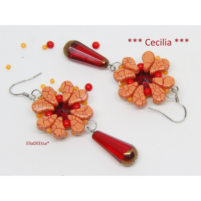 Náušnice Cecilia č. 1833 - stavebnice