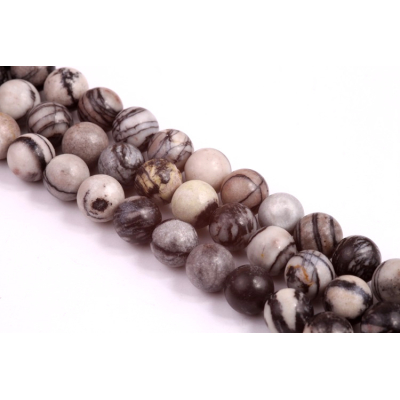 Přírodní černý hedvábný kámen č.269 (8mm)