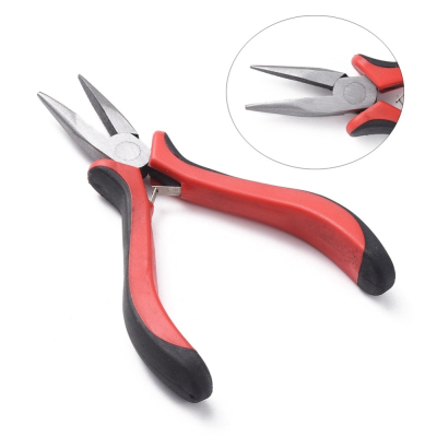 Ploché kleště hladké červené