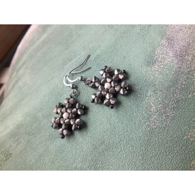 Náušnice Sněhová vločka č.1622 - stavebnice