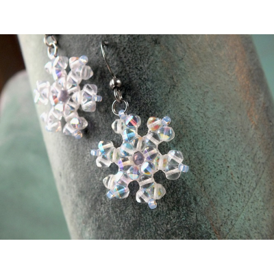 Náušnice Sněhová vločka č.1621 - stavebnice