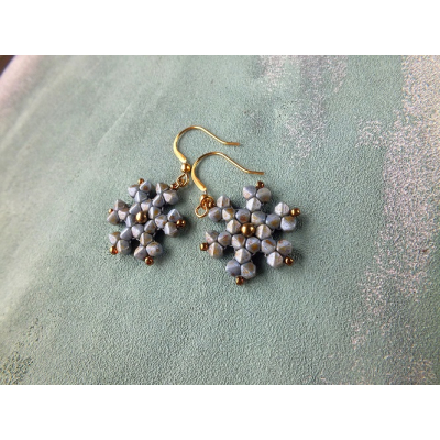 Náušnice Sněhová vločka č.1620 - stavebnice