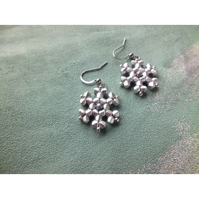 Náušnice Sněhová vločka č.1619 - stavebnice