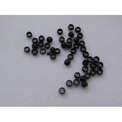 Zamačkávací rokajl černý kulatý 2 mm
