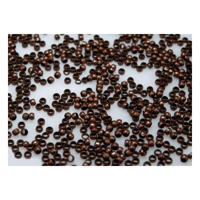 Zamačkávací rokajl staroměď kulatý 2 mm